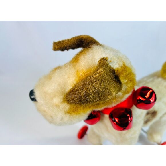 VINTAGE WIRE FOX TERRIER DOG CHILD'S PULL TOY CLOTH FUR BODY ON WHEELS - Picture 5 of 11